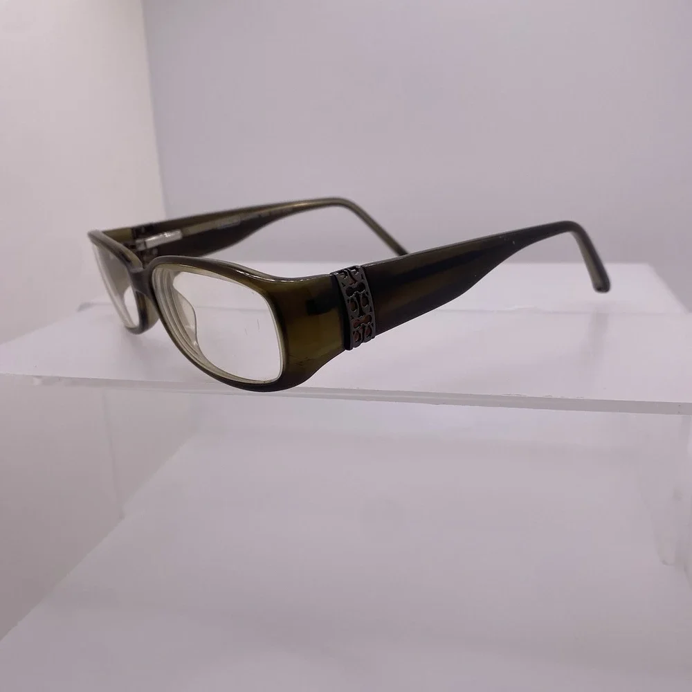 Coach Eyeglasses Women FRAME ONLY Audrina Rectangular 130 Olive Horn 828